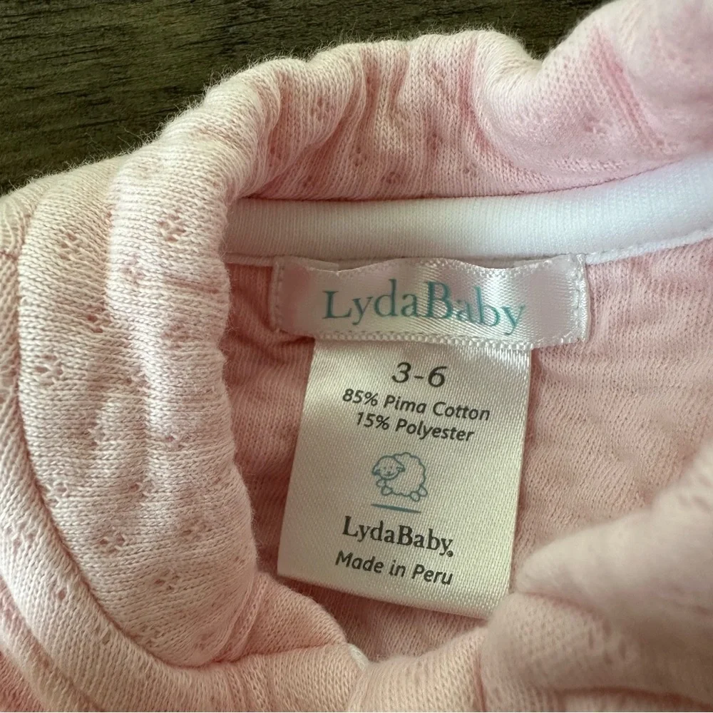 Lyda Baby Girls 3-6‎ Months Pink Quilted Pointelle Zip Up Footie Sleeper Pima